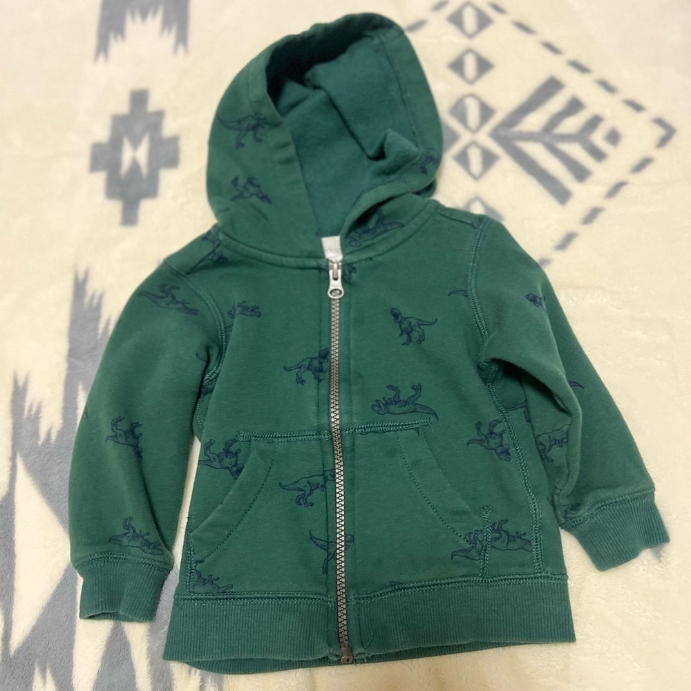 Carter's Green Zip-Up Hoodie Sweatshirt